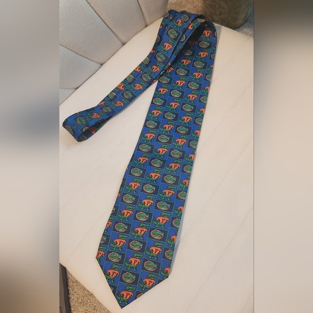 Florida Gators College Tie by Bobby Edwards Blue Orange 57.5x4 College Football